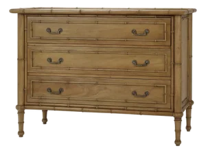 Faux Bamboo Three Drawer Chest
