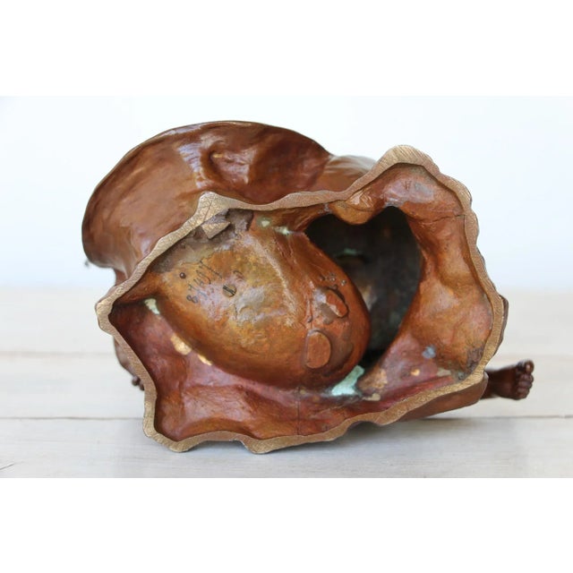 The Boy With the Shell and the Crab French Bronze Sculpture of Louis-Ernest Barrias For Sale - Image 12 of 13