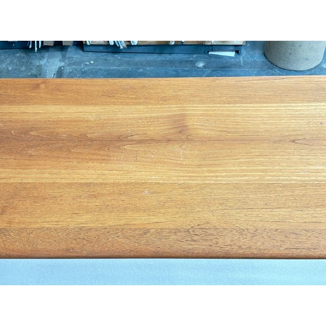 Mid-Century, Danish Modern, Teak and Oak Coffee Table by Hans Wegner, 1950s For Sale - Image 10 of 11