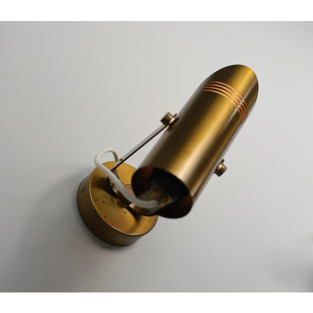 Mid-Century Modern Italian Adjustable Brass Wall Lamps, 1960s, Set of 2 For Sale - Image 6 of 11