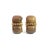 Orange 1980s Pair of Rare Seaman Schepps 18k Yellow Gold, Wood Block & Citrine Ear Clips For Sale - Image 8 of 10