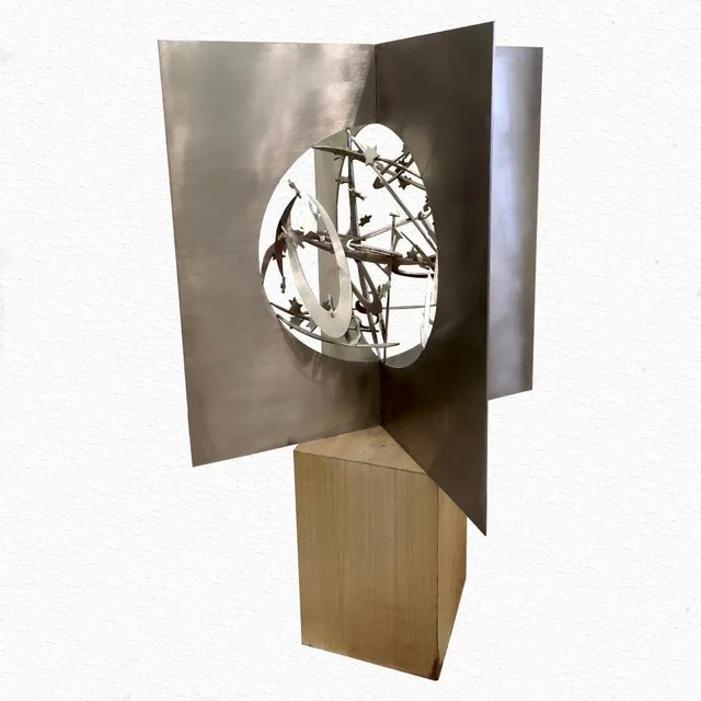 Metal Galaxy 2 Steel Sculpture by Angelo Rinaldi, 2010 For Sale - Image 7 of 12