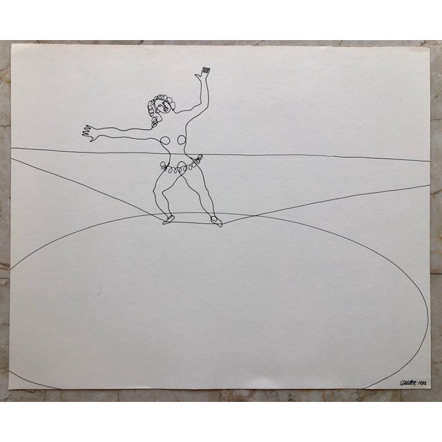 Printmaking Materials (after) Alexander Calder, Alexander Calder Circus Reproduction Lithograph of a Drawing, 1964 For Sale - Image 7 of 7
