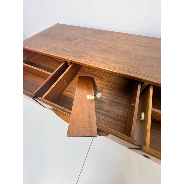 Wood C. 1960s Jens Risom Mid-Century Walnut Credenza For Sale - Image 7 of 12