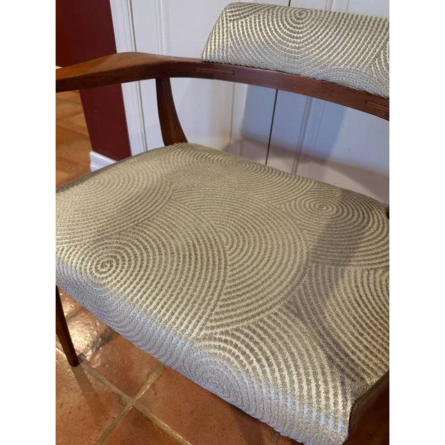 1950s 1950s Bert England for Kofod-Larsen Sculpted Dining in in Chairs in Lee Jofa Velvet - Set of 4 For Sale - Image 5 of 12