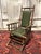 Vintage Dark Green Leather Rocking Chair with High Back from Onbekend, 1950s For Sale - Image 6 of 6