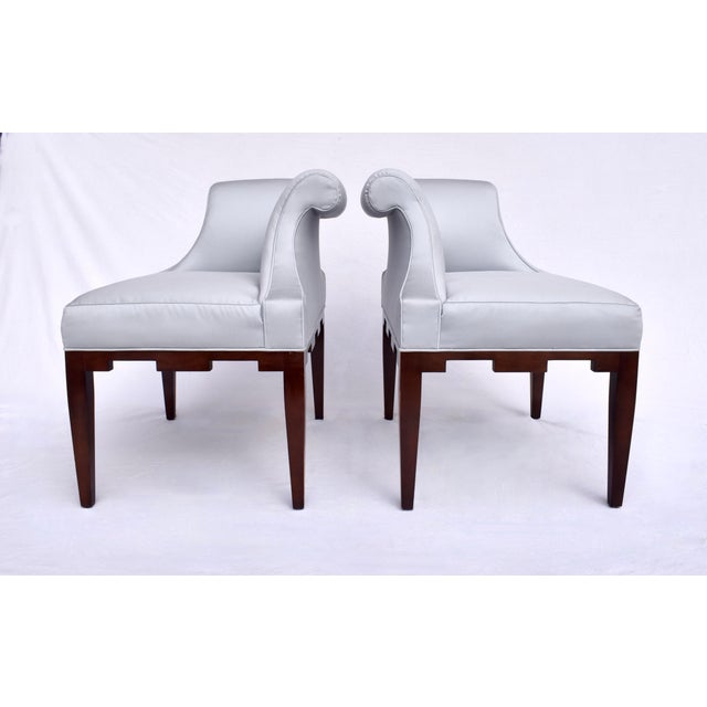 Baker Furniture Company Baker Left & Right Castle Corner Chairs For Sale - Image 4 of 11