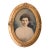 1883 Victorian Hand-Enhanced Portrait in Ornate Oval Gilt Frame With Bubble Glass For Sale