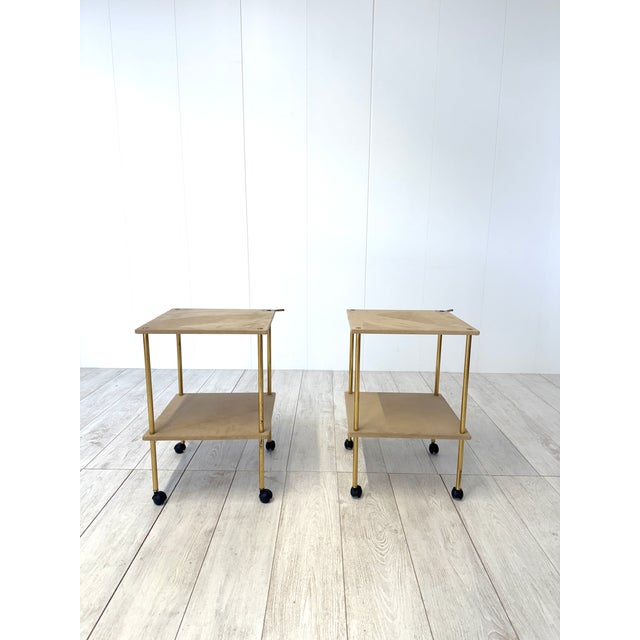 Coffee Tables on Wheels by Luigi Caccia Dominioni for Azucena, 1957, Set of 2 For Sale - Image 10 of 16