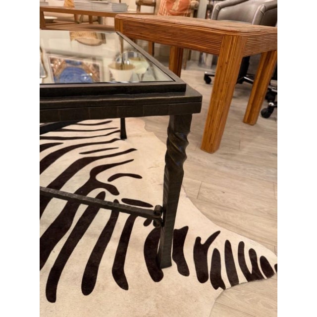 Boho Chic Charleston Forge Omega Cocktail Table For Sale - Image 3 of 5