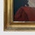 Paint 19th Century Danish Folk Art Portrait of Young Girl in Red Dress With Pearl Necklace (Oil on Board) For Sale - Image 7 of 12