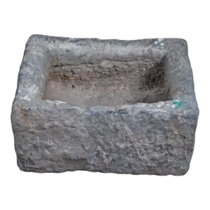 16" Inch Long Hand Chiseled Stone Trough 24-7