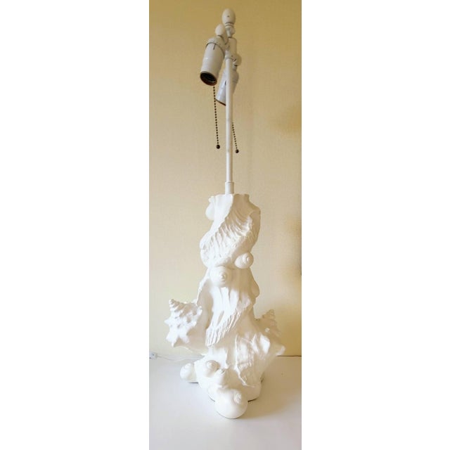 Stunning (Bright) White Nautical Lamp attributed to Jacques Grange for Sirmos. Original Double Socket. In excellent...