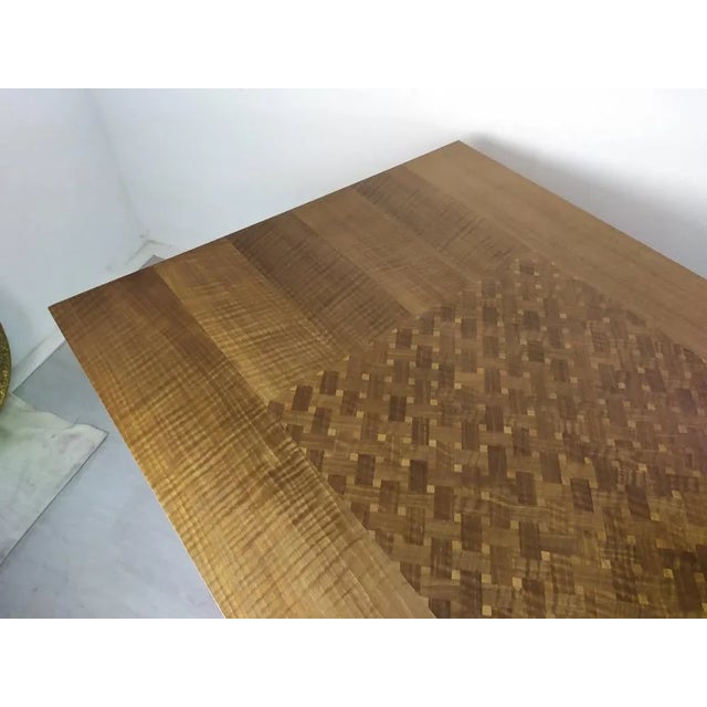 Extendable Table in Marquetry, 1950s For Sale - Image 9 of 18