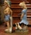 Pair of Mid-Century French Painted Iron Garden Statues of Children Sculptures For Sale In Dallas - Image 6 of 7