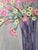 Abstract Extra Large, Folk Art, Modern Abstract Floral Still Life Acrylic Painting, Signed, Dated For Sale - Image 3 of 6