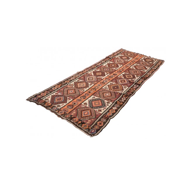 Vintage handwoven wool kilim rug from Kars region of Turkey. Approximatelly 50-60 years old. In very good condition. Rare...