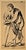 Eugene Berman, Philosopher, China Ink Drawing, 1940s For Sale