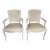 Mid 20th Century Pair of French Style Bergere Silk Taffeta Chairs For Sale