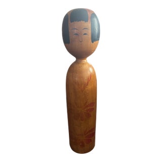 Antique Kokeshi Doll 15 1/2"h Signed Manabu Nayama For Sale