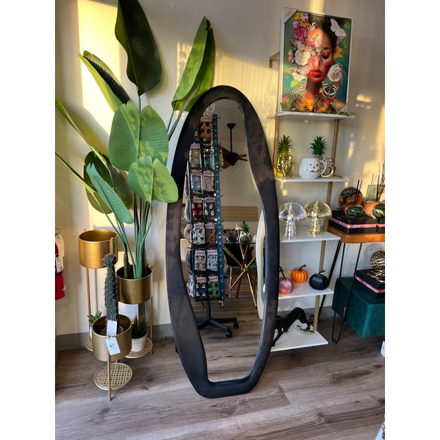 Black Black Full Length Mirror 63” For Sale - Image 8 of 8