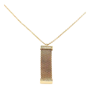 Tiffany & Co. Somerset Diamond 18k Yellow Gold Pendant Necklace
