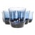 Smoky Blue Scandinavian Lowballs- Set of Six For Sale