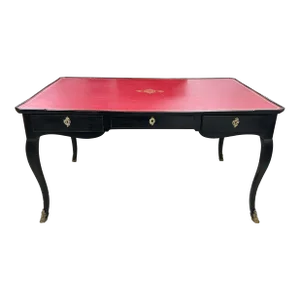 1920s French Maison Jansen Attributed Louis XVI Style Ebonized Desk