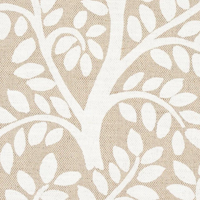 Schumacher Sample - Schumacher Temple Garden II Fabric in Ivory on Unbleached For Sale - Image 4 of 5