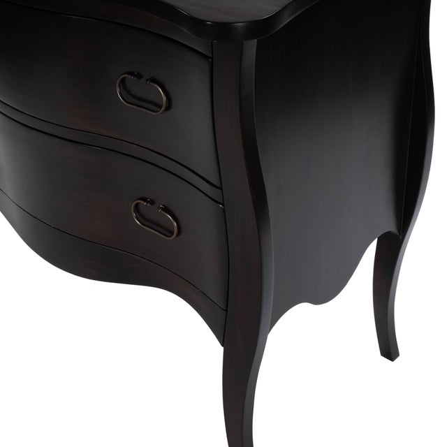 Transitional Rochelle 2 Drawer Chest, Dark Brown For Sale - Image 3 of 12