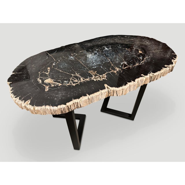 Brown Andrianna Shamaris Magnificent Large Petrified Wood Table For Sale - Image 8 of 18