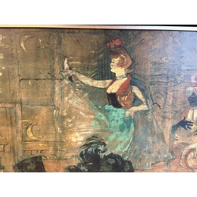 French Late 20th Century Toulouse-Lautrec "The Moorish Dance" Brushstrokes Museum Replica on Canvas, Numbered 64/980, Framed For Sale - Image 3 of 8