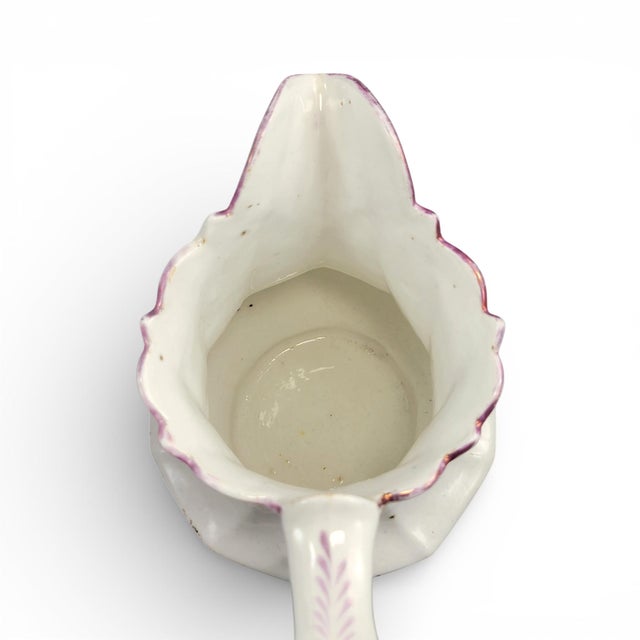 Ceramic Pearlware Lustre Jug with Purple Pastoral Transfer Scene from Staffordshire, 1825-1840 For Sale - Image 7 of 10