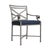 Brown Jordan Venetian Arm Chair, Mica frame with Fusion Neptune fabric For Sale In Jacksonville, FL - Image 6 of 6
