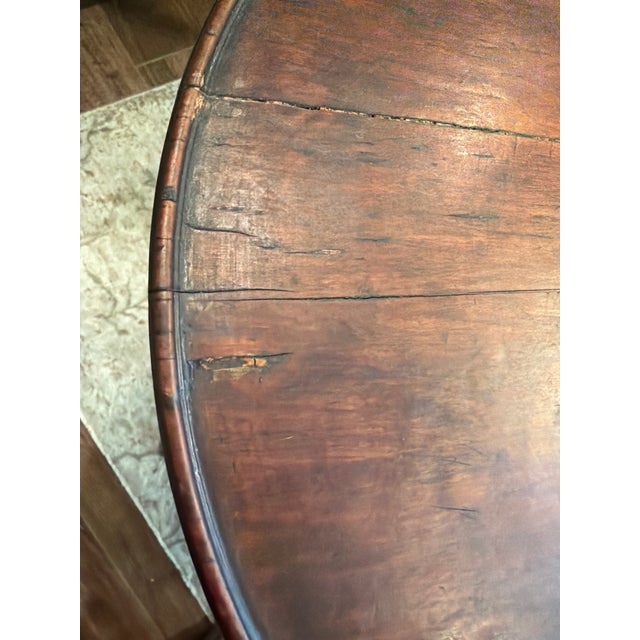 18th Century American Federal Cherry Tripod Candle Stand Table For Sale - Image 13 of 18