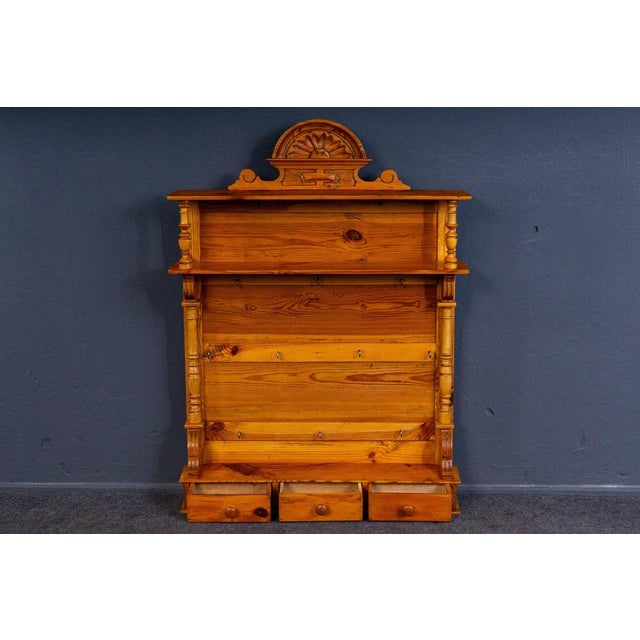 Vintage Brown Wall Shelf For Sale - Image 3 of 14