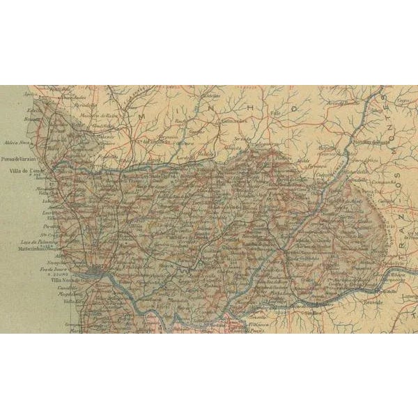 1900 - 1909 Map of The River of Tradition and Wine in Portugal, 1903 For Sale - Image 5 of 9