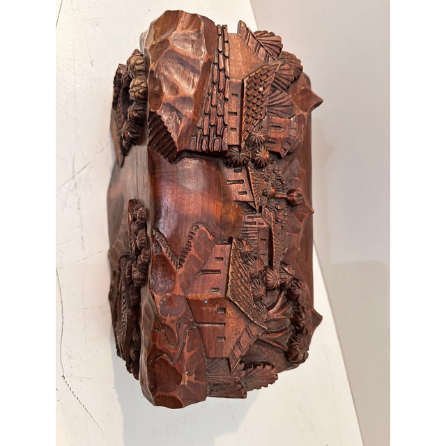 Wood Carved Vintage Box For Sale - Image 4 of 12