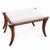 Mid-Century Modern Solid Walnut Klismos Ottomans With Cushions For Sale - Image 3 of 6