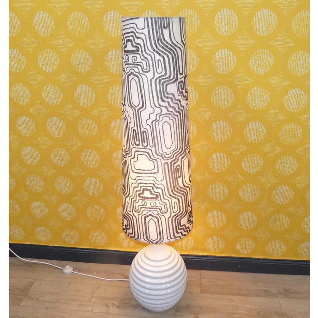 Mid-Century Modern Vintage Floor Lamp with Ceramic Base, 1970s For Sale - Image 3 of 13