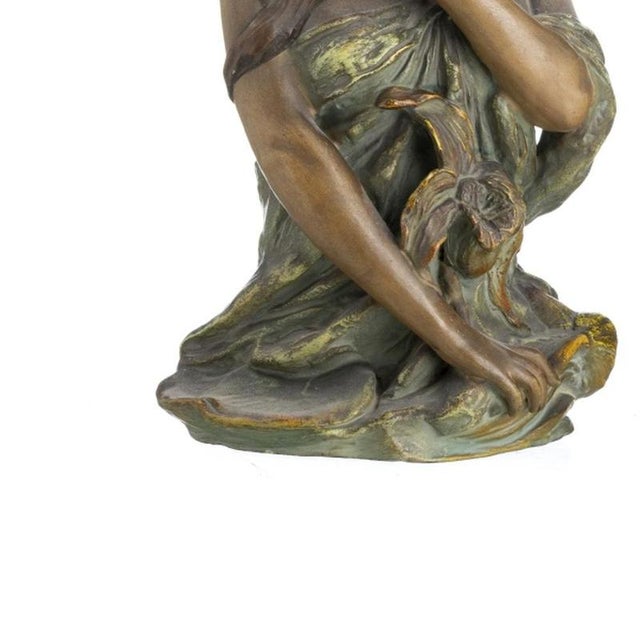 Art Nouveau Nymph Sculpture, Set of 2 For Sale - Image 3 of 6