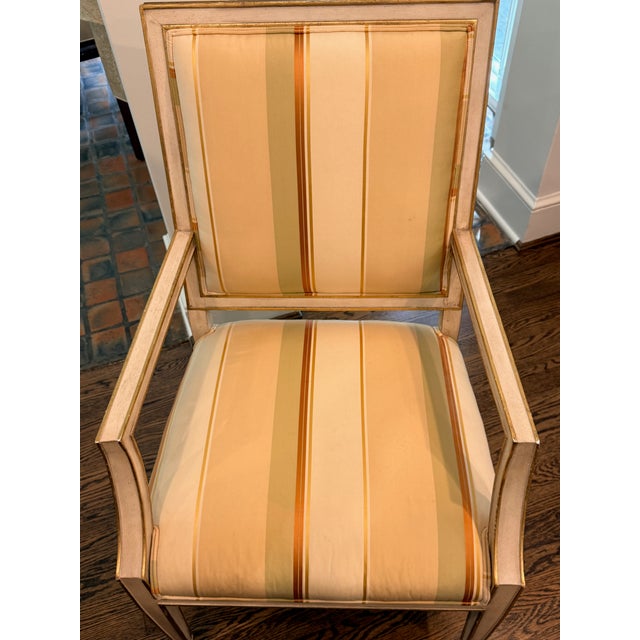 Striped Baker Arm Chair For Sale In Washington DC - Image 6 of 8