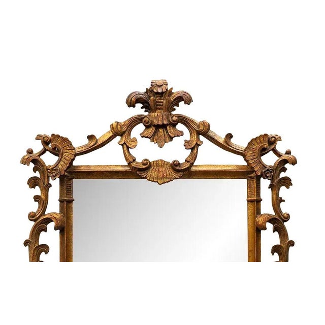 It features classic palm leaf, acanthus leaf, and scalloped shell designs, evoking a typical Baroque and Rococo courtly...