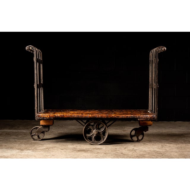 Antique Industrial Restored Machine Cart For Sale - Image 4 of 9