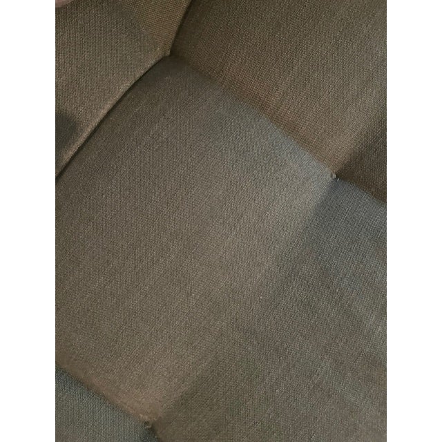 Green Custom Contemporary Tufted Sofa in Muted Sage Green Upholstery For Sale - Image 8 of 10