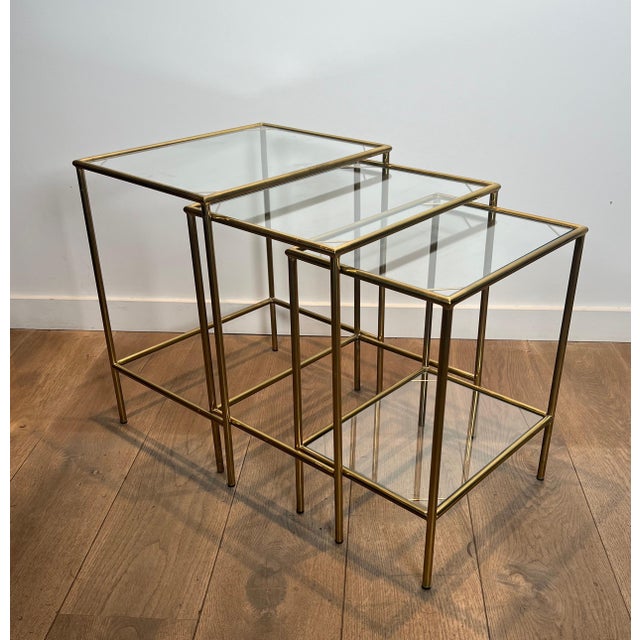Neoclassical 1940s Neoclassical style nesting tables For Sale - Image 3 of 12