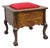 Antique Flip Top Georgian Chippendale Style Mahogany Shoe Shine Box Footstool For Sale