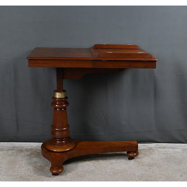 Wood Victorian Mahogany Reading Table, England, Mid-19th Century For Sale - Image 7 of 18