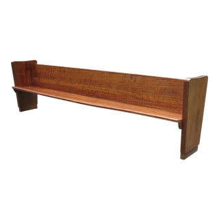 Vintage Mid-Century Church Pew Station Bench For Sale