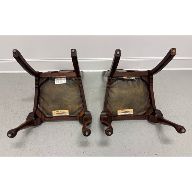 Henkel Harris 110s 29 Solid Mahogany Queen Anne Dining Side Chair - Pair B For Sale - Image 10 of 12